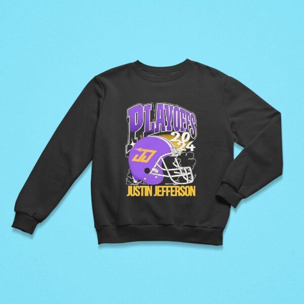 Justin Jefferson Minnesota Vikings Playoffs Sweatshirt