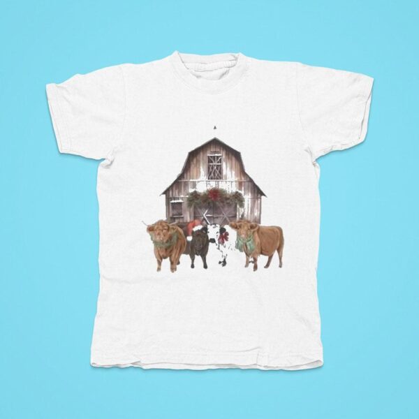 Katie Van Slyke Christmas Cows Tshirt