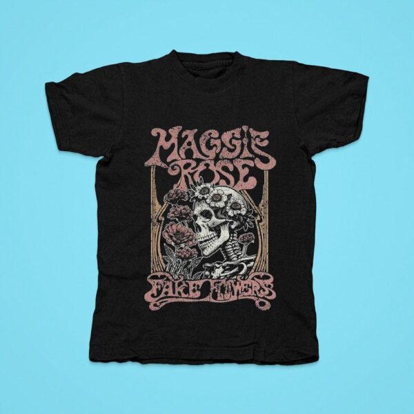 Maggie Rose Fake Flowers Skeleton Tshirt