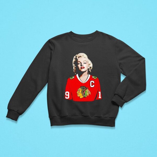 Marilyn Monroe Chicago Blackhawks Jonathan Toews Sweatshirt