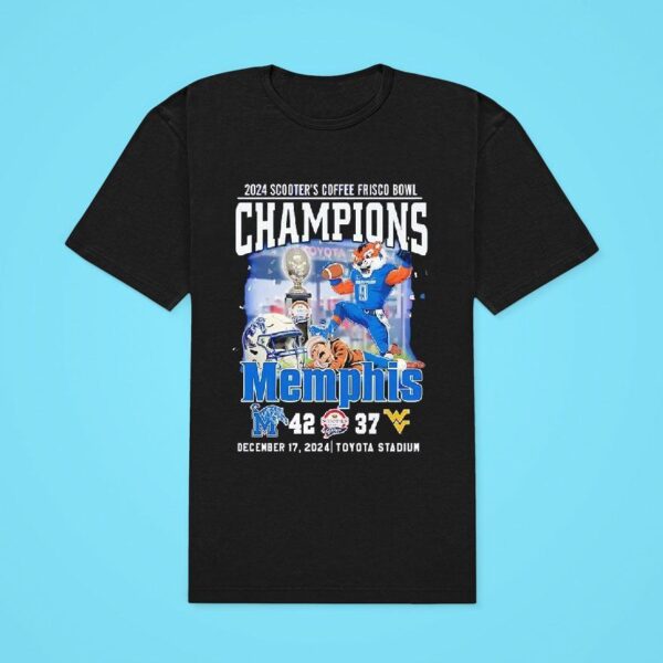 Memphis Tigers Scooter Coffee Frisco Bowl Champions Classic Tshirt