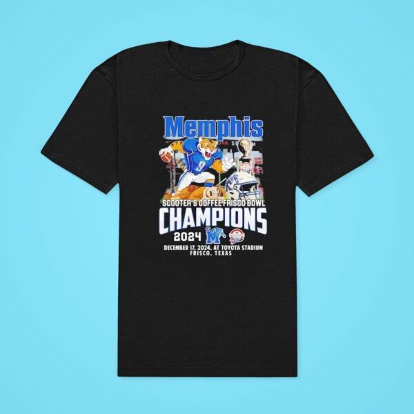 Memphis Tigers Scooter S Coffee Frisco Bowl Champs Classic Tshirt