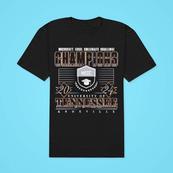 Microsoft Excel Collegiate Challenge Champions University Of Tennessee Knoxville Classic Tshirt