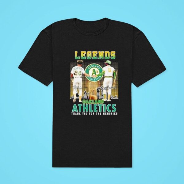 Oakland Athletics Legends Henderson And Jackson Memories Classic Tshirt