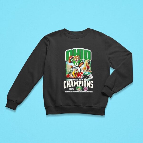 Ohio Bobcats Celebrations Champions Of Gasparilla Bowl Sweatshirt