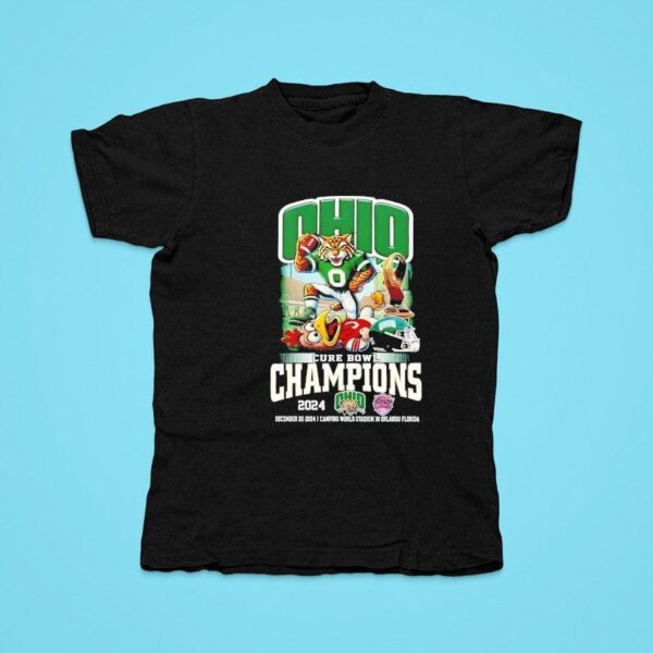 Ohio Bobcats Celebrations Champions Of Gasparilla Bowl Tshirt