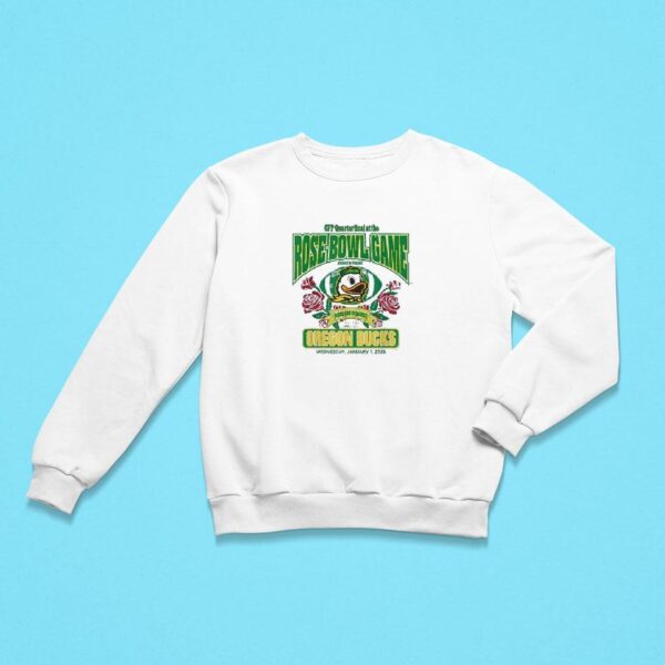 Oregon Ducks Rose Bowl Cfp Football White Sweatshirt