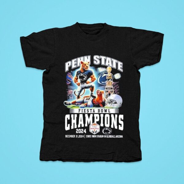 Penn State Nittany Lions Denver Broncos Fiesta Bowl Champions Masco Tshirt