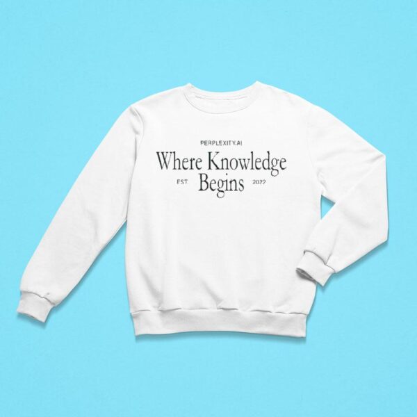 Perplexity Ai Where Knowledge Begins Est Sweatshirt