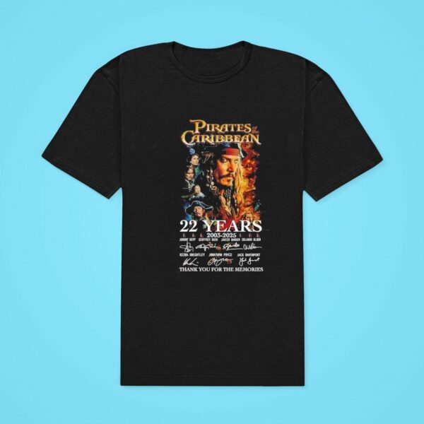 Pirates Of The Caribbean Years Signature Thank You For The Memories Classic Tshirt