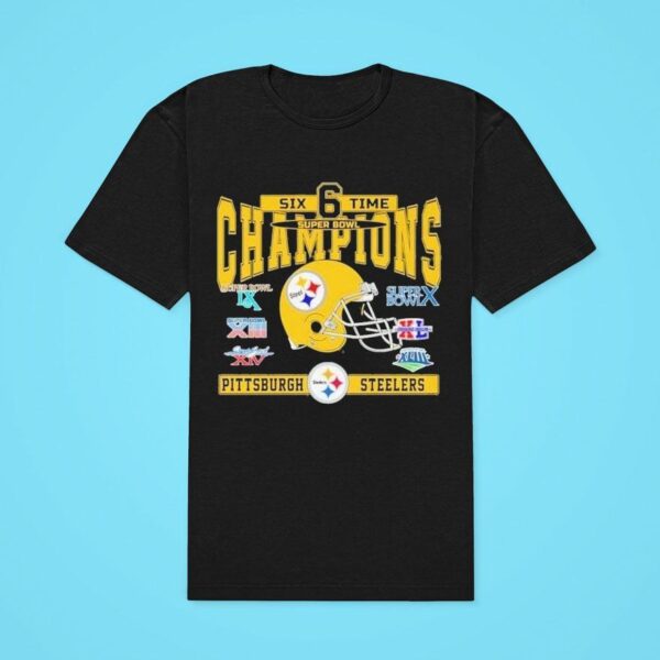 Pittsburgh Slers Six Time Super Bowl Champions Classic Tshirt