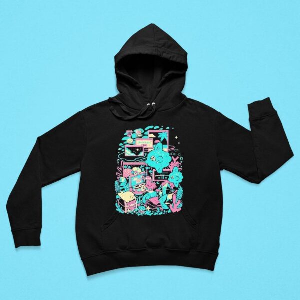 Pixel Eyebat Underwater Surfin Hoodie