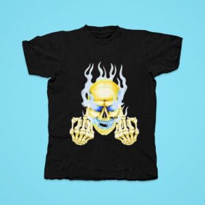 Skull Babbitt Skeleton Hands Middle Finger Tshirt