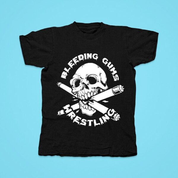 Skull Bleeding Gums Wrestling Tshirt