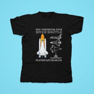 Space Shuttle Atlantis Schematic Space Transportation System Tshirt