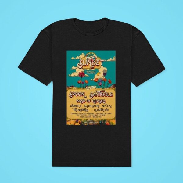 Spoon With Santigold And Band Of Horses March San Antonio Sunse Classic Tshirt