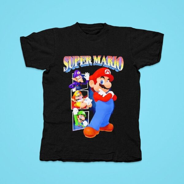 Super Mario Luigi Mario Wario Waluigi Characters Tshirt