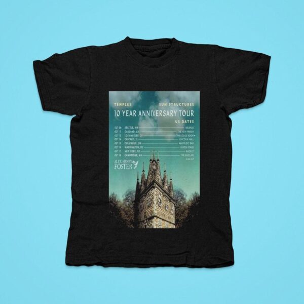 Temples Sun Structures Us Dates Year Anniversary Tour Tshirt