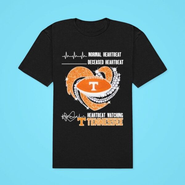 Tennessee Volunrs Normal Heartbeat Deceased Heartbeat Faster Heartbeat When Watching Football Classic Tshirt