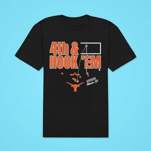 Texas Longhorns Football Th Hook Em Atlanta Ga Classic Tshirt