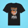 Texas Longhorns In My Veins Jesus In My Heart Diamond Classic Tshirt