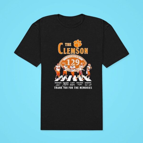 The Clemson Tigers Years Signature Thank You For The Memories Classic Tshirt