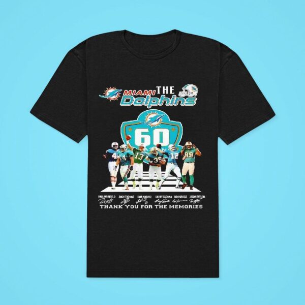 The Miami Dolphins Seasons Thank You For The Memories Classic Tshirt