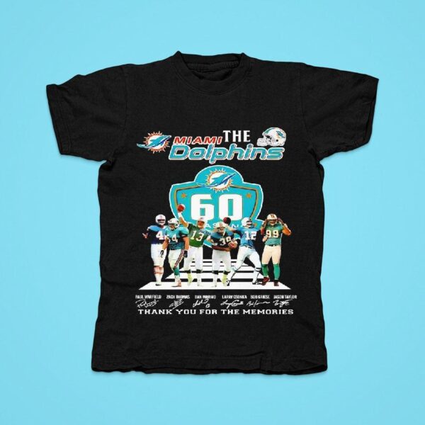 The Miami Dolphins Seasons Thank You For The Memories Tshirt