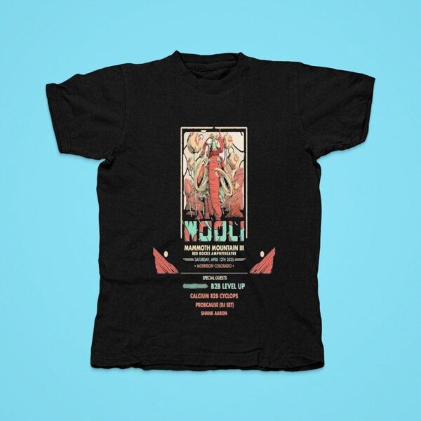 Tour Wooli Red Rocks Amphitheatre Morrison Co Tshirt