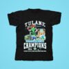 Tulane Green Wave Gasparilla Bowl Champions Waving Raymond James Stadium In Tampa Florida Gators Masco Tshirt