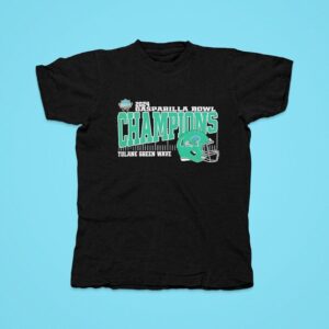 Tulane Green Wave Helmet Gasparilla Bowl Champions Tshirt