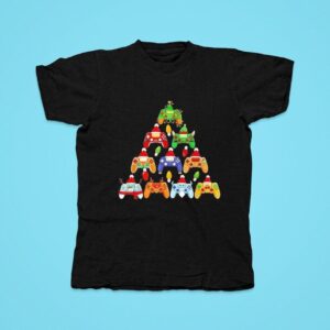 Video Game Controller Christmas Tree Tshirt